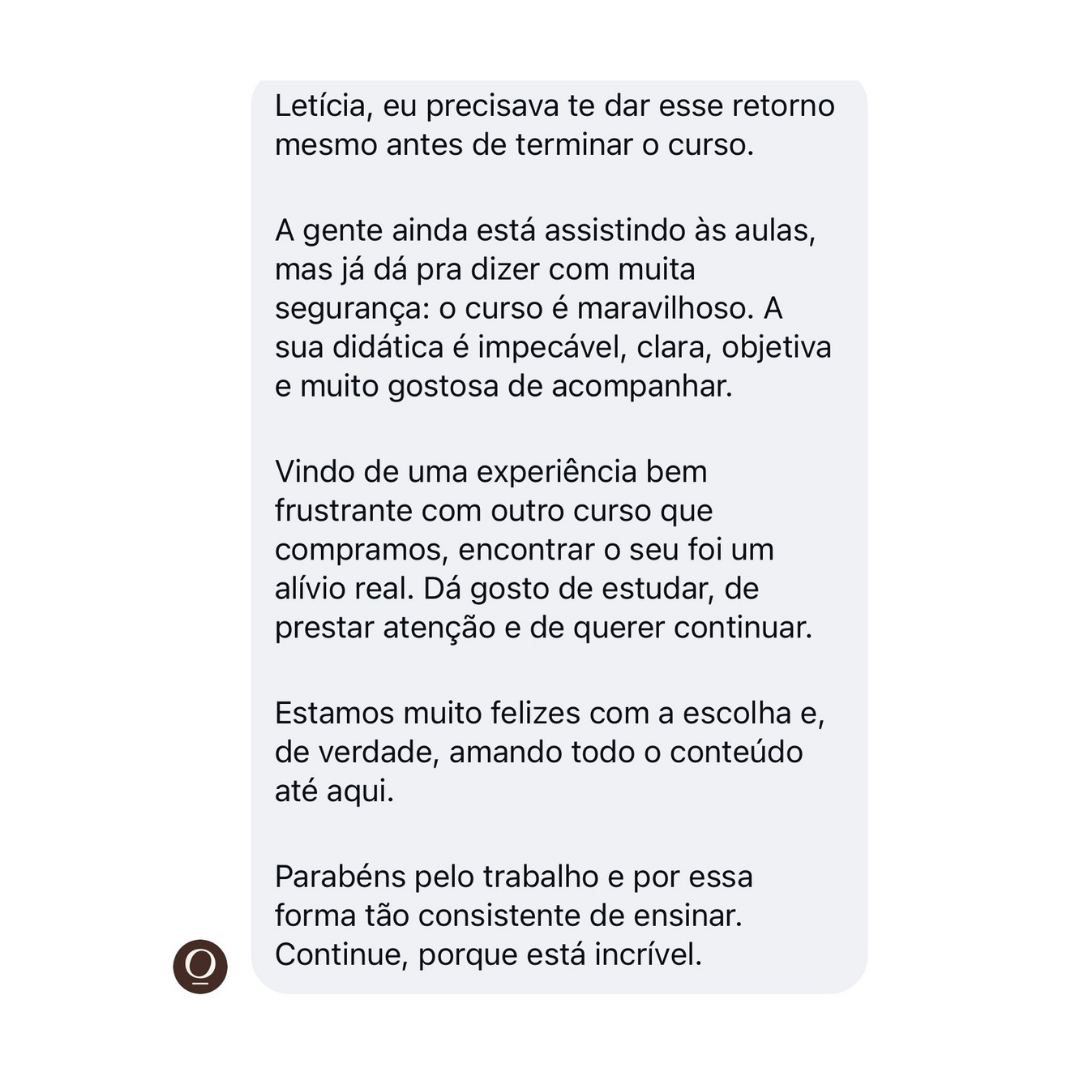 Depoimento aluna